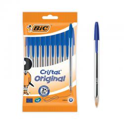 Cheap Stationery Supply of Bic Cristal Ballpoint Pen Medium Blue (Pack of 10) 830863 BC60111 Office Statationery