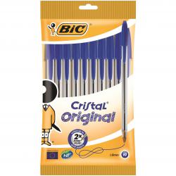 Cheap Stationery Supply of Bic Cristal Ballpoint Pen Medium Blue (Pack of 10) 830863 BC60111 Office Statationery