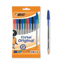 Cheap Stationery Supply of Bic Cristal Ballpoint Pen Medium Assorted (Pack of 10) 830865 BC60112 Office Statationery