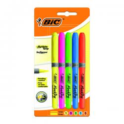 Cheap Stationery Supply of BIC Chisel Tip Highlighter Grip Assorted (Pack of 5) 894324 BC62068 Office Statationery