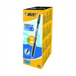 Cheap Stationery Supply of Bic Cristal Gel Plus Pen Medium Black (Pack of 20) 843884 BC72128 Office Statationery