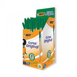 Cheap Stationery Supply of Bic Cristal Ballpoint Pen Medium Green (Pack of 50) 8373629 BC76246 Office Statationery
