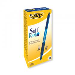 Cheap Stationery Supply of Bic SoftFeel Clic Retractable Ballpoint Pen Blue (Pack of 12) 837398 BC91434 Office Statationery
