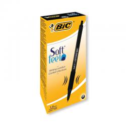 Cheap Stationery Supply of Bic SoftFeel Clic Retractable Ballpoint Pen Black (Pack of 12) 837397 BC91436 Office Statationery