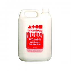 Cheap Stationery Supply of Brian Clegg PVA Glue Red Label 5 Litre GL01 BE02508 Office Statationery