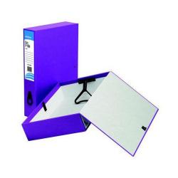Cheap Stationery Supply of Initiative Lockspring Box File A4/Foolscap 70mm Capacity Purple Office Statationery