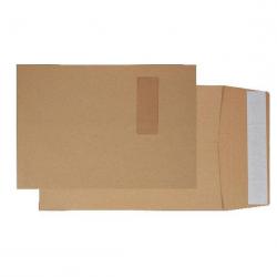 Cheap Stationery Supply of Blake Purely Packaging Manilla Window Peel & Seal Gusset Pocket 324x229x25mm 130gsm Pack 125 1992MW Office Statationery