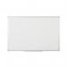 A photo of Bi-Office drywipe boards shows a large, rectangular non-magnetic melamine board with a glossy finish. The board measures 1200x900mm and has a sleek design, perfect for any office or classroom setting.