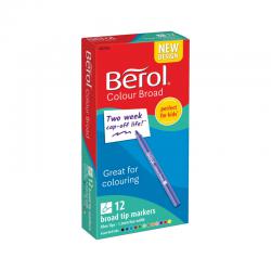 Cheap Stationery Supply of Berol Colourbroad Pen Water Based Ink Assorted (Pack of 12) CB12W12 S0375410 BR00008 Office Statationery