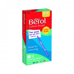 Cheap Stationery Supply of Berol Colourbroad Pen Water Based Ink Assorted (Pack of 12) CB12W12 S0375410 BR00008 Office Statationery