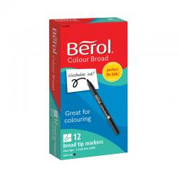 Cheap Stationery Supply of Berol Colour Broad Markers Black (Pack of 12) 2141502 BR41502 Office Statationery