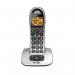 This image features a sleek, silver and black British Telecom cordless telephone. Its big buttons and DECT technology make it user-friendly and reliable for communication.