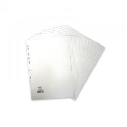 Cheap Stationery Supply of Elba 12-Part Divider 160gsm Multipunched A4 White 400007502 BX06122 Office Statationery
