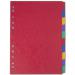 Elba 10-Part Pressboard Divider Heavyweight A4 Bright Multi 400007513 BX06158