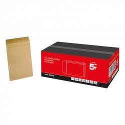 Cheap Stationery Supply of 5 Star Office Envelopes FSC Pocket Self Seal 115gsm C5 229x162mm Manilla Pack of 500 C90010 Office Statationery