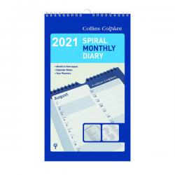 Cheap Stationery Supply of Collins Monthly Spiral Diary 2021 64 Office Statationery