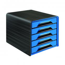 Cheap Stationery Supply of CEP Smoove 5 Drawer Module Black/Blue (Made from 100% recyclable shock resis polystyrene) 1071110351 CEP01055 Office Statationery