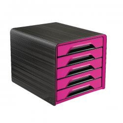 Cheap Stationery Supply of CEP Smoove 5 Drawer Module Black/Pink (Made from 100% recyclable shock resis polystyrene) 1071110371 CEP01057 Office Statationery