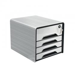 Cheap Stationery Supply of CEP Smoove Secure 4 Drawer Module with Lock White 7-311S White CEP01338 Office Statationery