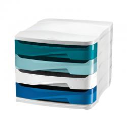 Cheap Stationery Supply of Riviera by CEP 4 Drawer Desktop Unit Multicoloured 1003940511 CEP01498 Office Statationery