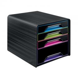 Cheap Stationery Supply of CEP Smoove 4 Drawer Module Black/Multicolour 7-113 GM CEP11981 Office Statationery