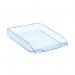 This picture features a set of CEP Office Solutions letter trays in a beautiful ice blue color. The trays are designed to hold standard-sized letters and documents, helping you keep your desk organized and clutter-free.