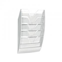 Cheap Stationery Supply of CEP Wall File 5 Compartment White/Crystal 154WHITE CEP54020 Office Statationery