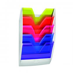 Cheap Stationery Supply of CEP Wall File 5 Compartment Rainbow Multicolour 154HM CEP54810 Office Statationery