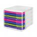 This picture features a functional and stylish CEP Drawer Set, specifically the 8 Drawer Module. The vibrant colors of the CEP Pro Happy line are on display, adding a pop of color to any workspace. The drawers provide ample storage space with an organized and efficient design.