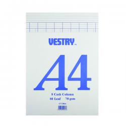 Cheap Stationery Supply of Vestry 8-Column Accountancy Pad A4 CV2064 CHCV2064 Office Statationery