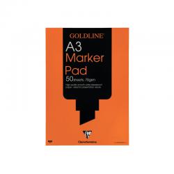 Cheap Stationery Supply of Clairefontaine Goldline A3 30 Sheet 70gsm Acid-Free Bleedproof Paper White Marker Pad GPB1A3 CHGPB1A3 Office Statationery