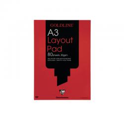 Cheap Stationery Supply of Clairefontaine Goldline A3 80 Sheet 50gsm Acid-Free Paper Layout Pad GPL1A3 CHL1A3 Office Statationery