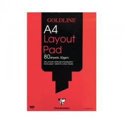 Cheap Stationery Supply of Clairefontaine Goldline A4 White 80 Sheet 50gsm Acid-Free Paper Layout Pad GPL1A4 CHL1A4 Office Statationery