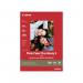 The image shows a pack of Canon Photo Paper Plus Glossy, specifically designed for A4 size prints. The paper is 260gsm and the pack contains 20 sheets. The packaging features the Canon brand and product name.