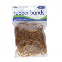 Cheap Stationery Supply of County Rubber Bands Natural 50gm (Pack of 12) C224 CTY09613 Office Statationery