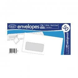 Cheap Stationery Supply of County Stationery DL White Window Peel and Seal Envelopes 20x50 (Pack of 1000) C505 CTY1026 Office Statationery
