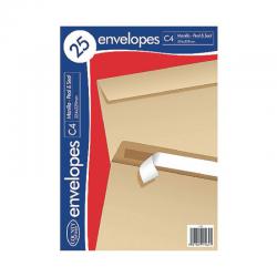 Cheap Stationery Supply of County Stationery C4 25 Manilla Peal and Seal Envelopes (Pack of 20) C507 CTY1040 Office Statationery