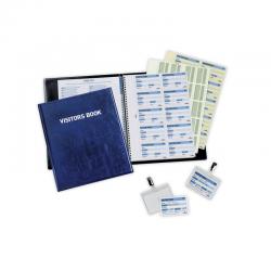 Cheap Stationery Supply of Durable Visitors Book with 100 Badge Inserts 1463/00 DB10089 Office Statationery
