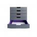 Durable VARICOLOR Desktop Organiser 5 Drawer Colour Coded Modular Storage A4+ 760527 DB70160