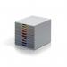 Durable VARICOLOR Desktop Organiser 10 Drawer Colour Coded Modular Storage A4+ 761027 DB70161