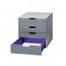 Durable VARICOLOR SAFE 4 Drawer Lockable GDPR Colour Coded Desktop Storage A4+ 760627 DB70241