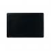This image shows a black desk mat measuring 53x40 cm. It has a smooth surface and a non-slip backing, making it durable and practical for any desk.
