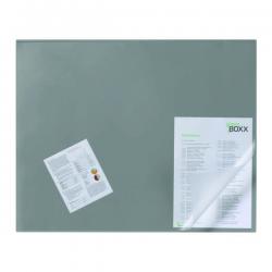 Cheap Stationery Supply of Durable Desk Mat with Transparent Overlay 650 x 520mm Grey 720310 DB71304 Office Statationery