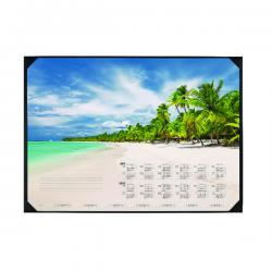 Cheap Stationery Supply of Durable Tropical Beach Calendar Desk Mat 590 x 420mm 7311 DB98693 Office Statationery