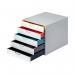 Durable VARICOLOR Desktop Organiser 5 Drawer Colour Coded Modular Storage A4+ 762527 DB99326