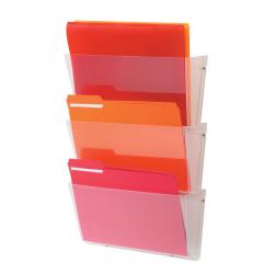 Cheap Stationery Supply of Deflecto Linked Wall File Pocket A4 (Pack of 3) DE736YTCRY DF73601 Office Statationery