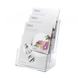 Cheap Stationery Supply of Deflecto 3 Tier Literature Holder A4 DE773YTCRY DF77301 Office Statationery