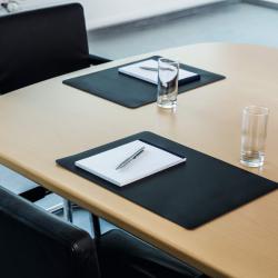 Cheap Stationery Supply of Durable Conference Desk Mat 420x300mm Black Pack of 5 Office Statationery