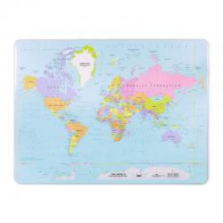 Cheap Stationery Supply of Durable Desk Mat with World Map 53 x 40cm Pack of 5 Office Statationery