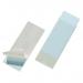 The image shows a pack of 10 Durable POCKETFIX self-adhesive clear label sleeve pockets. Each pocket measures 150x58mm and is designed to hold and protect important documents. The pack is durable and the pockets have a strong adhesive backing. The clear label sleeve allows for easy identification of the contents.